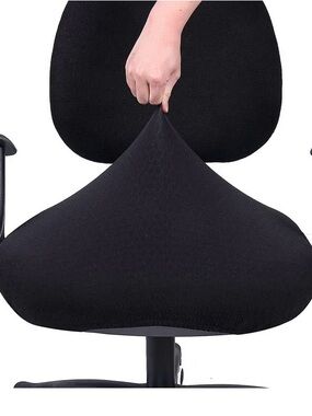 Stretch Black Office Chair Cover - Home Office
